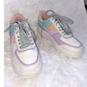 Nike Women’s AF1 Shadow Air Force 1 Pale Ivory Gold Purple CI0919-101 Sz 7